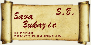 Sava Bukazić vizit kartica